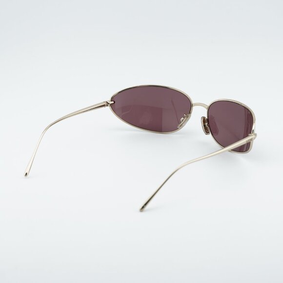 Loewe LW40164U 32U Sunglasses Gold Oval Frame, Purple Lenses main image 11